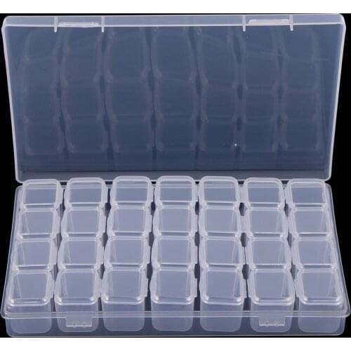20x28Slot Clear Jewelry Adjustable Box Case Container Organizer Storage Bead DIY