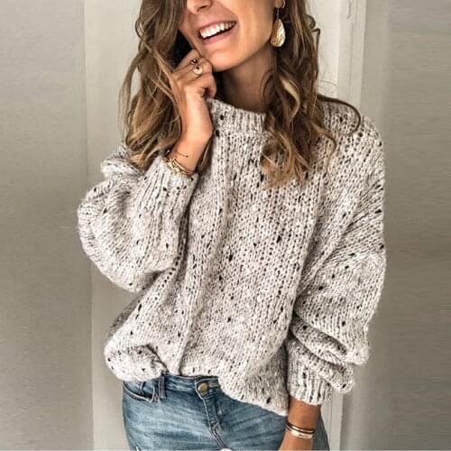 2020 Fashion Autumn Winter Beige Oversized Sweaters Women High Street Knitted Pullovers Female Plus Size Warm Thick Jumers
