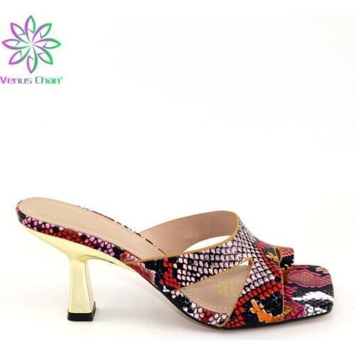 Latest Shoes To Match Set African High Heels Party Shoes For Royal Party High Quality Shoes In Red Color