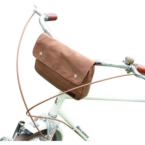 Tourbon Vintage Bike Front Handlebar Bag Cycling Frame Multi-Purpose Storage Pouch Bicycle Accessories Waxed Waterproof Canvas