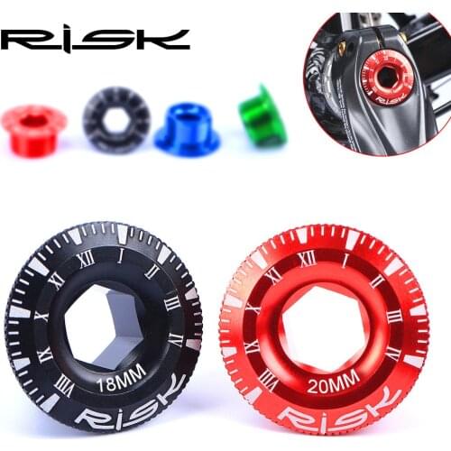 RISK Mountain Bike Crankset Screws Left Crank Fixing Bolts M18 M20 MTB Road Bike Crank Screws Waterproof Dustproof Bicycle Parts