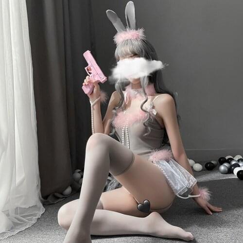 Women Rabbit Girl Set Cute Rabbit Lace Bunny Uniform Sexy Lingerie Erotic Outfits Lolita Anime Cat Cosplay Outfit Porno Costume