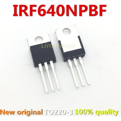 100% nuevo 50 unids/lote original MOSFET IRF640NPBF 200V18A IRF640N IRF640 TO-220 Transistor