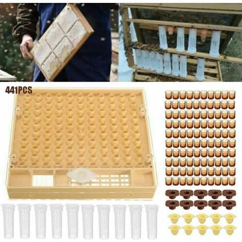 120pcs Plastic Bee Cell Cup Better Breeding and Management of Bees Queen Rearing System Cultivating Box Beekeeping Equipment