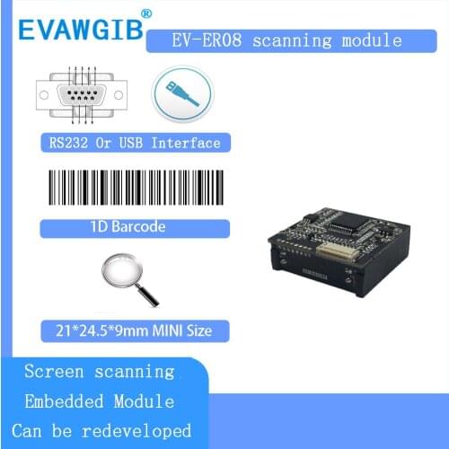 1D CCD TTL Embedded Barcode Module Self-service equipment embedded fixed scanning code module EVAWGIB