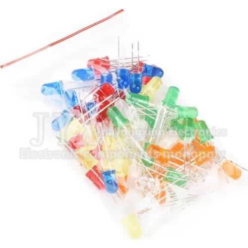 500Pcs/lot 3MM LED Diode Kit Mixed Color Red Green Yellow Blue White 5 colors X 100pcs = 500pcs