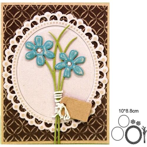 6pcs/set border grass flower christmas 2021 new metal cutting diy photo album scrapbook card embossing template decoration mold