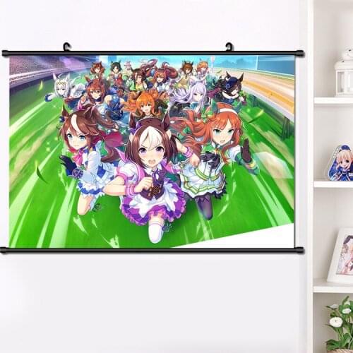 Anime Manga Pretty Derby Special Week Tokai Teio Daiwa Scarlet Mejiro McQueen Maru Zensky HD Wall Scroll Print Poster Decor Art