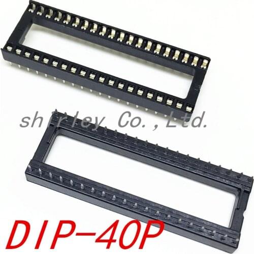 Free shiiping 12pcs IC Seat DIP 40Pin DIP IC Sockets Adaptor Solder Type Socket dip-40p