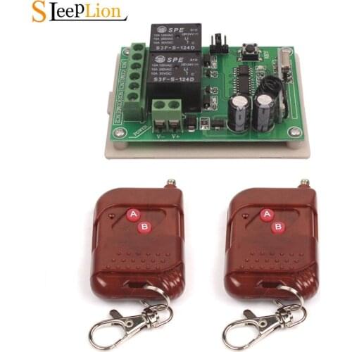 Sleeplion 24V 2CH 433MHz Wireless Remote Switch Relay Module 24V 2 Channel Remote Control Switch Transmitter 315MHz/433MHz