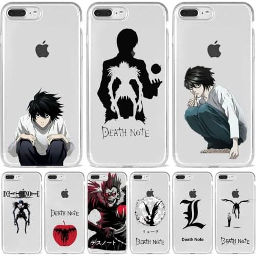 Anime death note art design coque Phone Case Transparent soft For iphone 5 5s 5c se 6 6s 7 8 11 12 plus mini x xs xr pro max