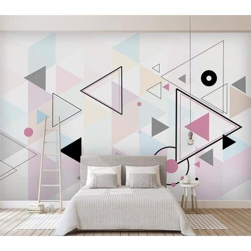 Decorative wallpaper Simple geometric design background wall