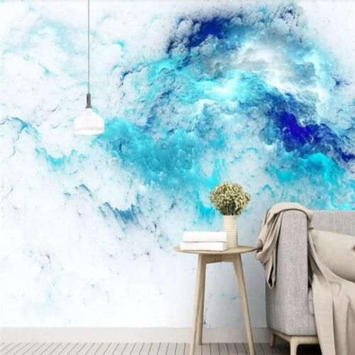 Decorative wallpaper Modern simple northern European abstract style dazzle clouds background wall