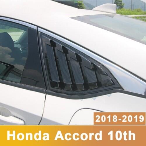 For Honda Accord 10th 2018 2019 Car Styling Accessories 1 Pair Car Rear Quarter Panel Side Vent Window Louver Cover