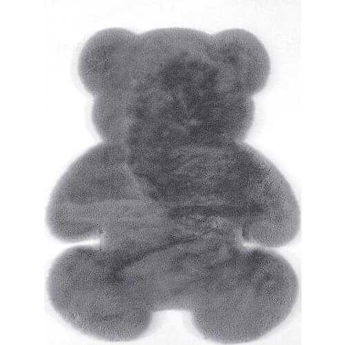Imitation Rabbit Fur Carpert Cartoon Teddy Bear Shape Carpet Mat Sofa Area Rugs and Carpets for Home Living Room