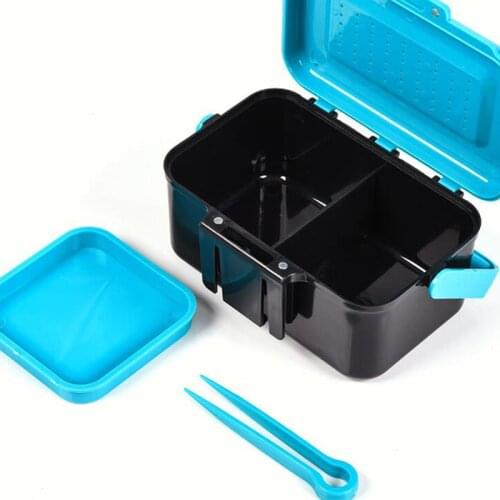 ABS Plastic Fishing Box Tool Fishing Bait Worm Lure Tackle Storage Container For Fish Lures Hook Accessories