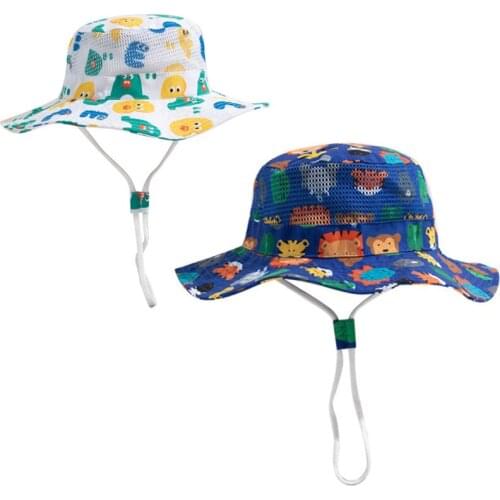 Summer Hat Boy Beach Kids Girl Sun Big Brim With String Sun Protection Breathable Accessory Holiday Outdoor Cap