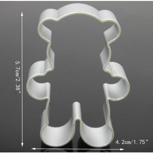 Metal Aluminum Alloy Bear Biscuit Mould Cartoon Biscuit Baking Kitchen Mould Tool Biscuit Die Fruit Diy Cutting J0E8