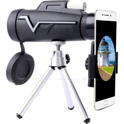 10 Times Birthday Gift Zoom Outdoor Travel Monocular Telescope Focus Adjustable Telescope with mobile phone Camera Handset Clip