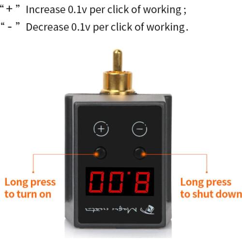 Newest Wireless Power Supply Mini Tattoo Power Supply Portable LCD Screen RCA/DC Connector Supplier To Tattoo Pen Machine