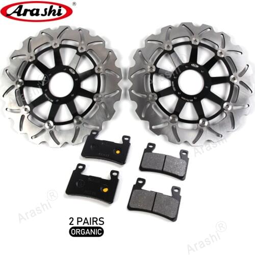 ARASHI CNC Front Brake Disc Disks Brake Pads For HONDA CBR600F 1999 2000 Front Rotors Motorcycle Pad Accessories CBR F 600