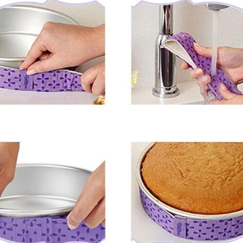 New Cake Pan Strips Bake Even Strip Belt Moist Level Cake Decorating Tools Baking Sheet To Protect Banding Cloth Pasty Tool