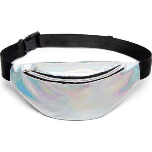 5 color Sequin Women Waist Bag Fanny Pack Running Zip Belt Clutch Purse Money Pouch Holiday Bag Black Gold Pink Purple Silver