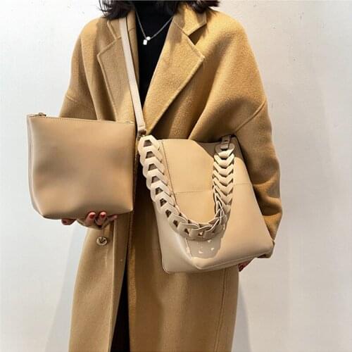 Luxury PU Leather Bucket Bags For Women 2021 New Brand Solid Color Crossbody Bags Female Handbags Designer Casual Shoulder Bag