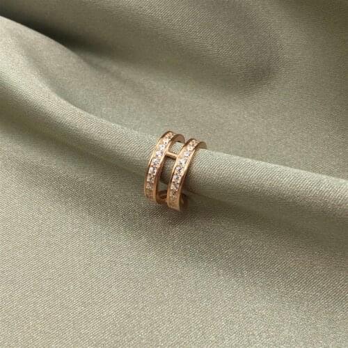 Rose Plated Bridge Model Cartilage Earrings