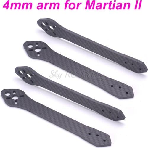 Carbon Fiber Replacement Arm 4mm arms For Martian II 220 250 295 335 Frame Quadcopter FPV RC Drone Toys Spare Accessories
