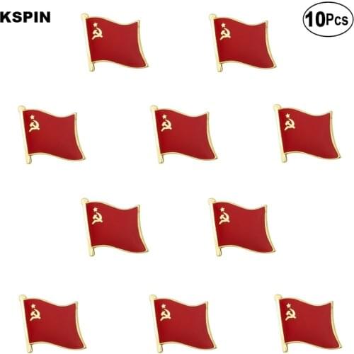 USSR Flag Lapel Pin Flag badge Brooch Pins Badges 10Pcs a Lot
