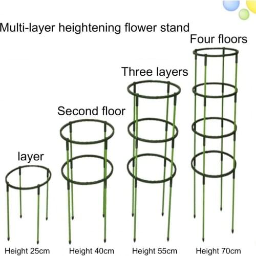 T Shape 6 Set Decorative Garden Flower Tomato Support Rings Plastic Plant Support Sturdy for Bonsai