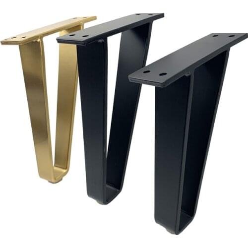 2Pcs/set U-shaped metal furniture leg table leg bracket protection pad support leg for sofa leg Furniture cabinet chair feet