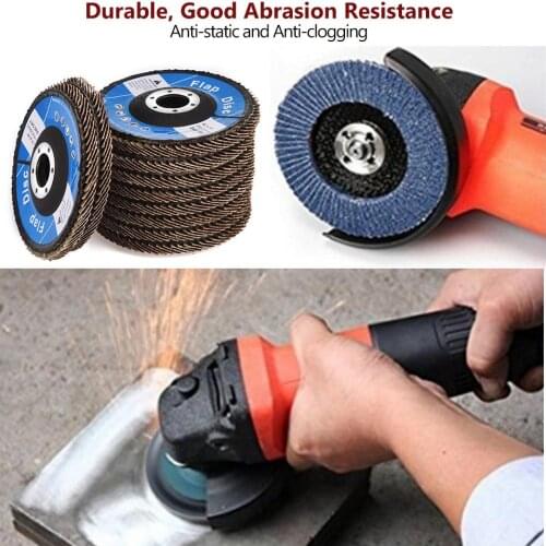 10pcs 120 Grit Premium High Density Scrub Flap Disc Abrasive Grinding Wheels