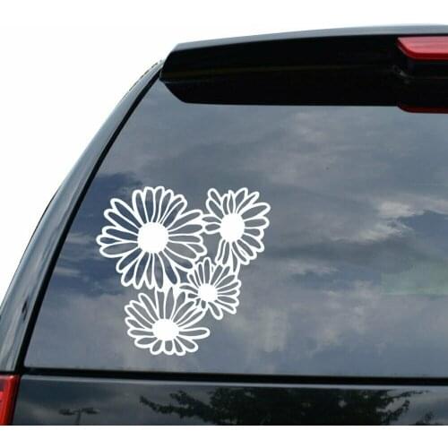 16*15.6cm Daisy Flower Petals Decal Sticker Funny Car Window Bumper Novelty JDM Drift Vinyl Decal Sticker