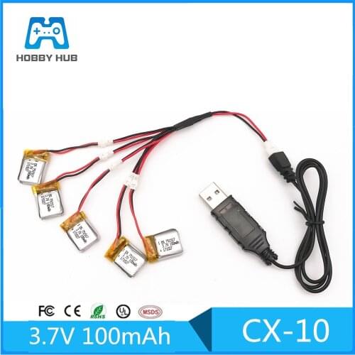 1S 3.7V 100mAh Lipo Battery For Cheerson CX10 CX-10 CX-10A RC Quadcopter Spare Parts 3.7 V 100 mAh Li-po Battery