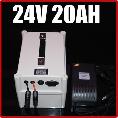 24V 20AH LiFePO4 Battery Portable Battery ,Electric bicycle Scooter Pack Solar energy, waterproof 24v lithium Free Shipping