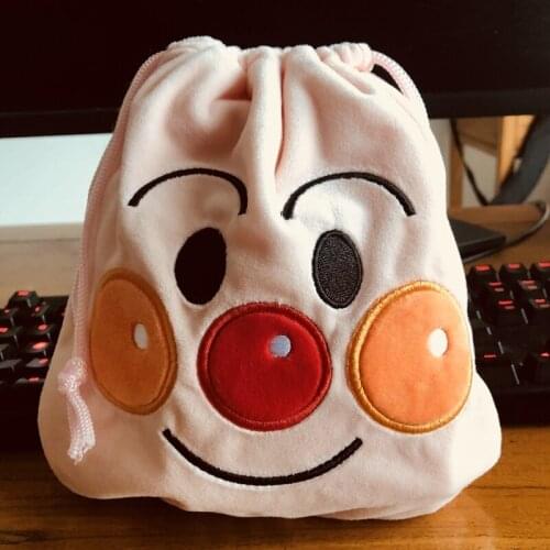 Anpanman Anime Drawstring Bags Plush storage handbags makeup bag Coin Purses Unisex NEW