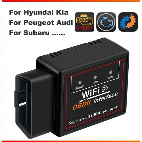 For Hyundai Kia Peugeot Audi Subaru Legacy XV Forester Outback Android WIFI V1.5 ELM327 OBD2 Code Scanner Car Diagnostic Tools