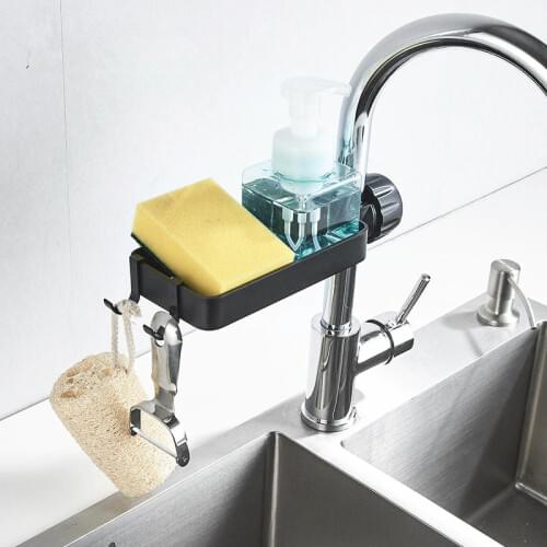 Bathroom Shower Bar Soap Holder Faucet Storage Racks Kitchen Sink Sponge Drain Basket Bath Shampoo Shelf
