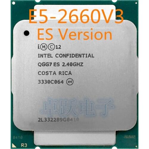 E5-2660V3 Original Intel Xeon ES Version E5-2660 V3 2.4GHz max2.7G 25M 10-CORES E5 2660V3 LGA2011-3 105W free shipping