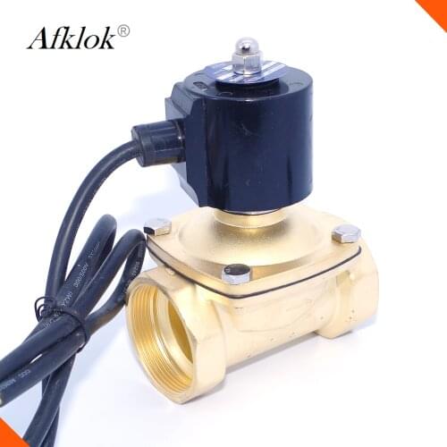 Shut Off Electromagnetic Electric Water Valves 12v DN32 1-1/4" Normally close Low Pressure Brass Valve for Water Fountain