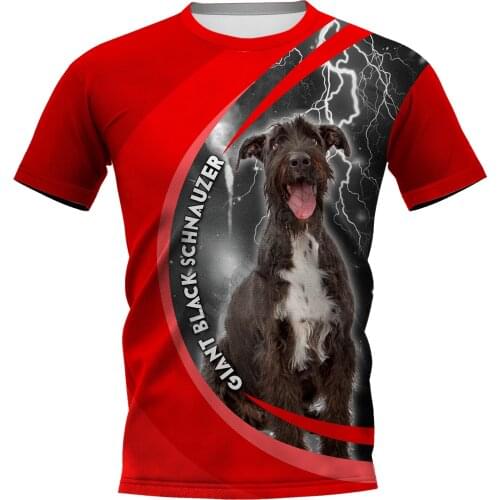 Giant Black Schnauzer 3D Printed t shirts women for men Summer Casual Tees Short Sleeve T-shirts Short Sleeve Drop Shipping 05