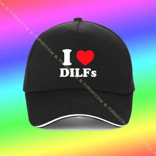 I Love Heart Dilfs And Mature Sexy Cap Male Baseball Hat Male WomenS Baseball Cap Man Cap Caps For Children Cap For Women
