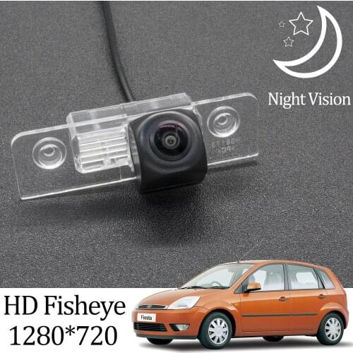 Owtosin HD 1280*720 Fisheye Rear View Camera For Ford Fiesta MK5 Hatchback 2002-2008 Car Vehicle Reverse Parking Accessories