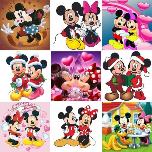 Canvas Painting Disney Classic Animstion Mickey and Minnie Mouse Posters and Prints Wall Art Picture Kids Living Room Home Decor