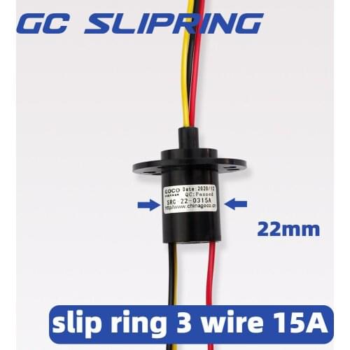 Slip ring, electric slip ring, conductive slip ring, 3 wire15A collecting ring, electric brush ring, automatic