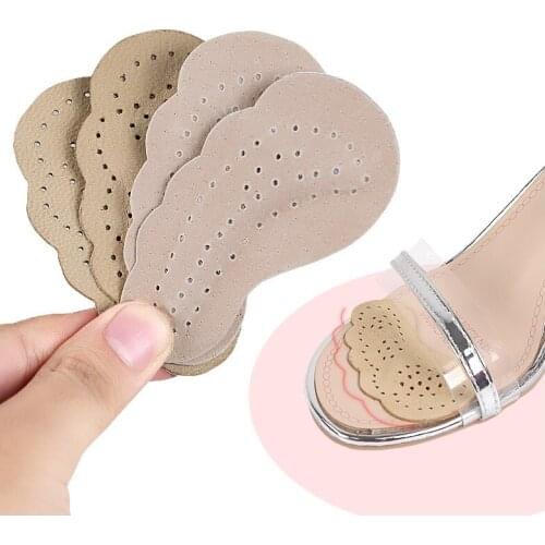 Leather Forefoot Pads for Shoes Women Time! Breathable Anti - Slip High - Heel Insoles Wear - Resistant Foot Care Shoe Insert As