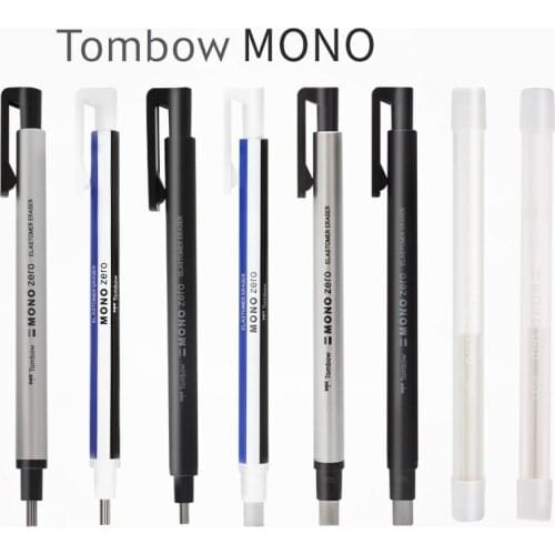 TOMBOW MONO Zero Eraser Mechanical Eraser Refillable Pen Shape Rubber Press Type Drawing Correction School Stationery