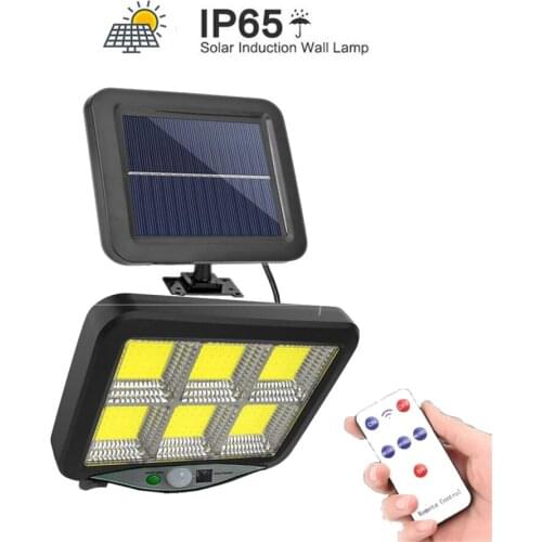 Seperable 120LED Solar Powered PIR Motion Sensor Wall Light Outdoor Garden New Year Street Solar Lamp Waterproof Sunlight remote